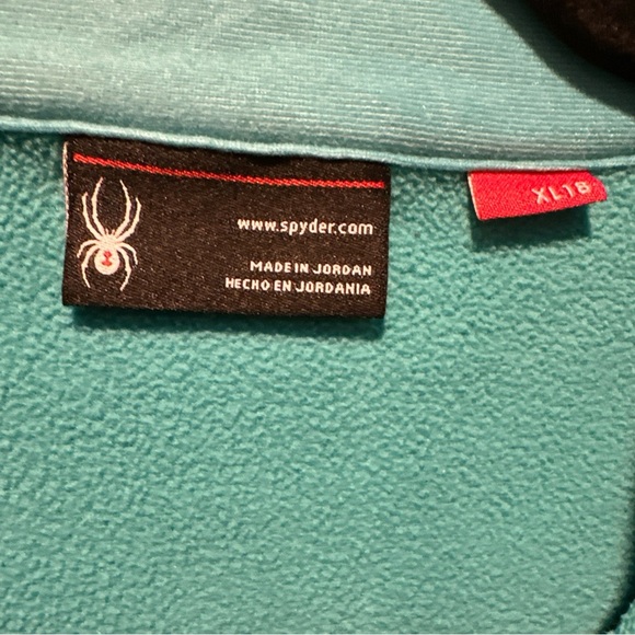 Spyder Girl's Endure Stryke Full Zip Jacket XL 18 Baltic Blue Pockets Polyester - Picture 4 of 13